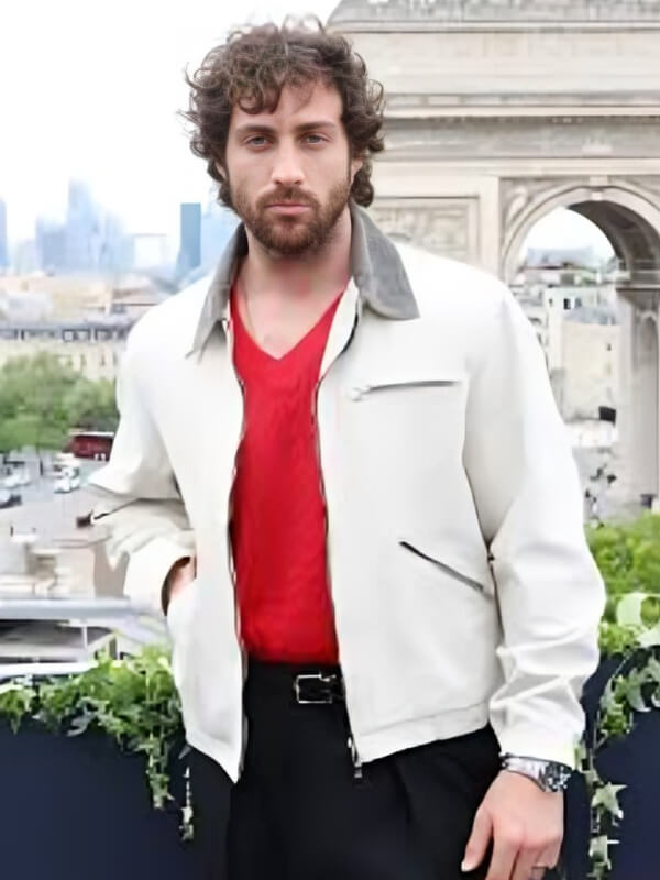 28 Year Later Aaron Taylor Jhonson White Cotton Jacket