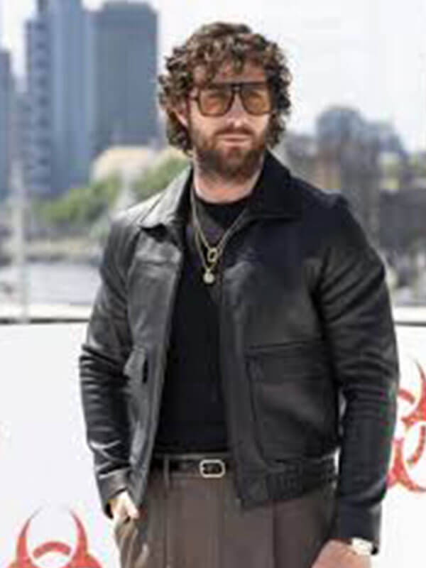 28 Year Laters 2025 Aaron Taylor Black Leather Jacket