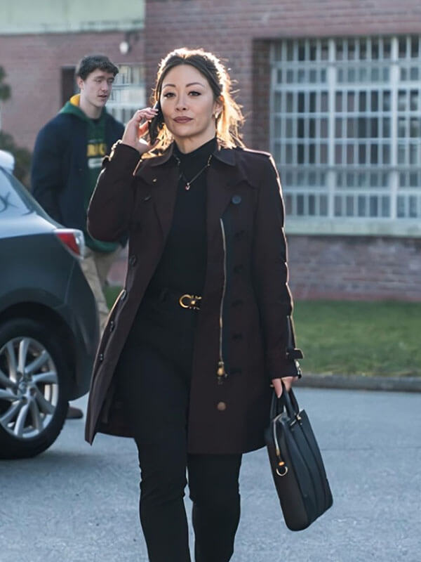 Tracker 2024 Reenie Cotton Maroon Trench Coat