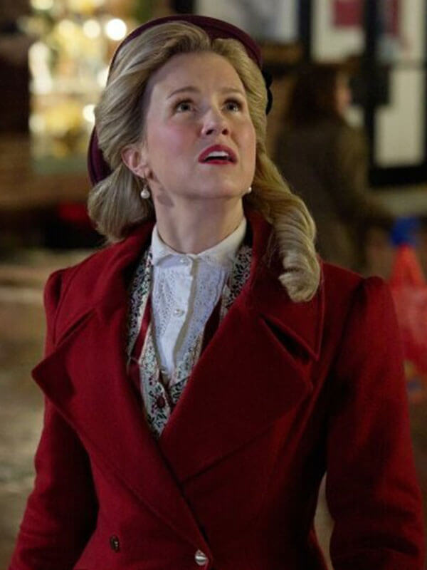 A Newport Christmas Ella Red Wool Trench Coat