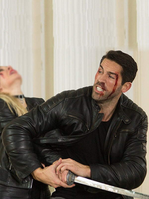 Accident Man 2018 Scott Adkins Black Leather Jacket