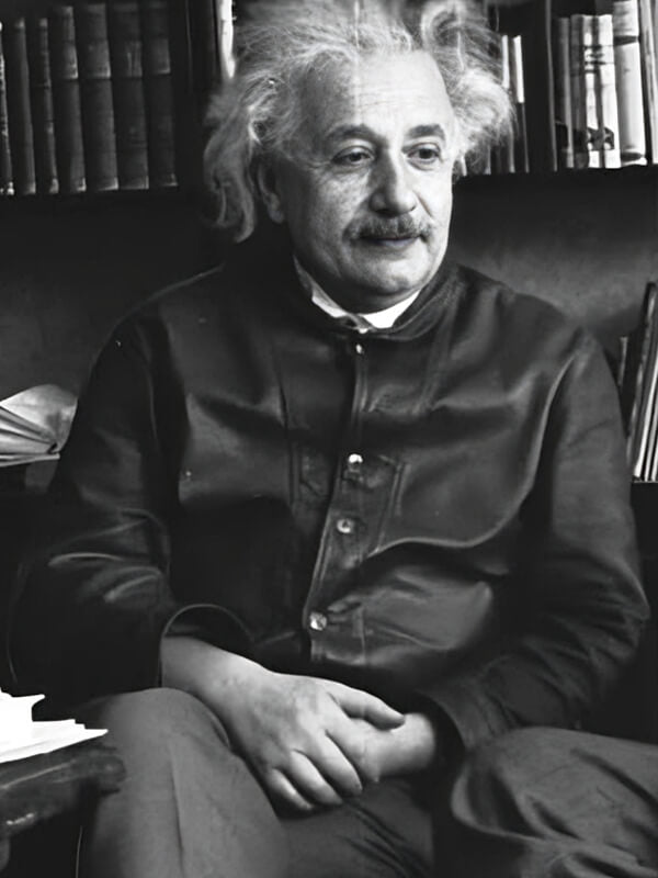 Albert Einstein Black Leather Jacket