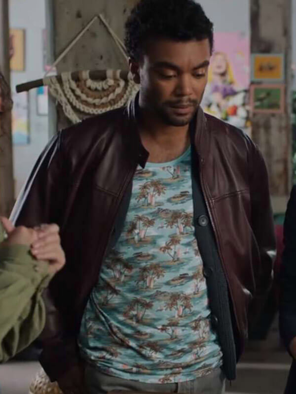 Alexander Nunez True Justice Family Ties Brown Leather Jacket
