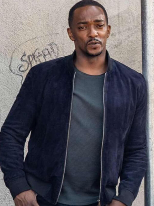 Anthony Mackie Captain America Brave New World 2025 Suede Jacket