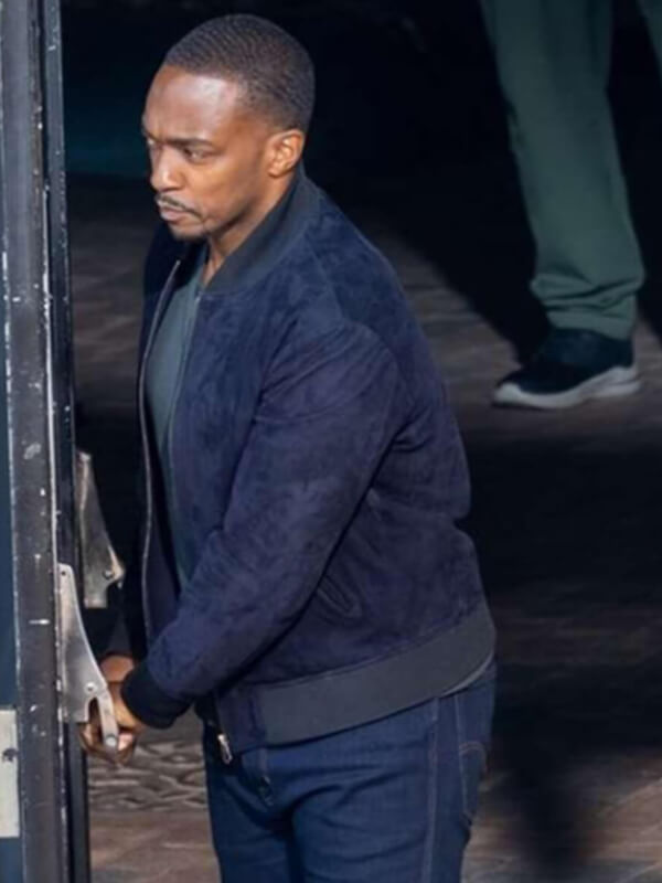 Anthony Mackie Captain America Brave New World 2025 Suede Jacket