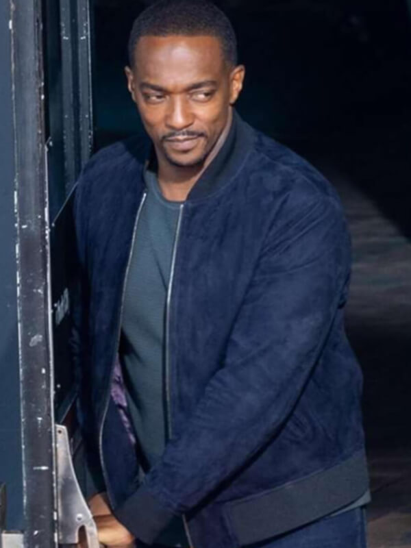 Anthony Mackie Captain America Brave New World 2025 Suede Jacket