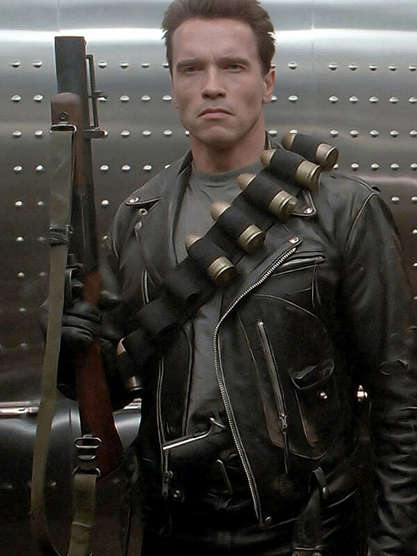 Arnold Schwarzenegger The Terminator 2 Leather Jacket