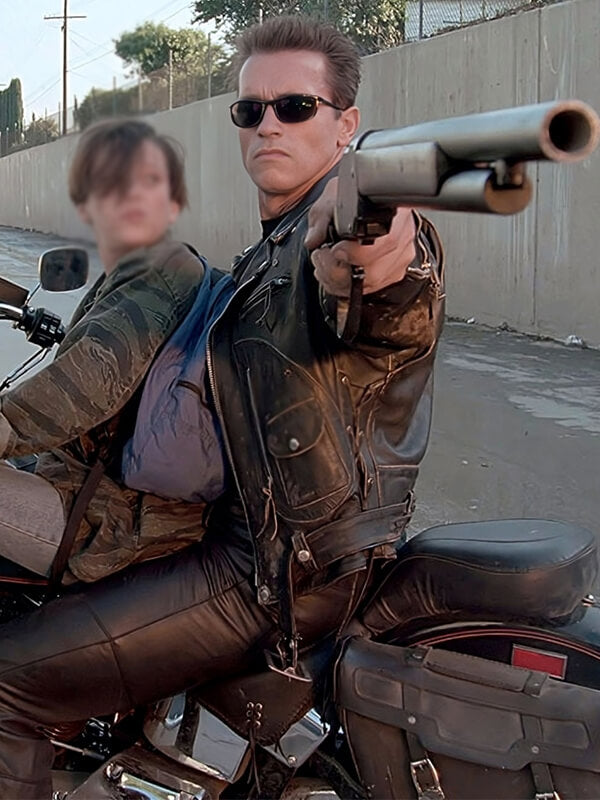 Arnold Schwarzenegger The Terminator 2 Leather Jacket