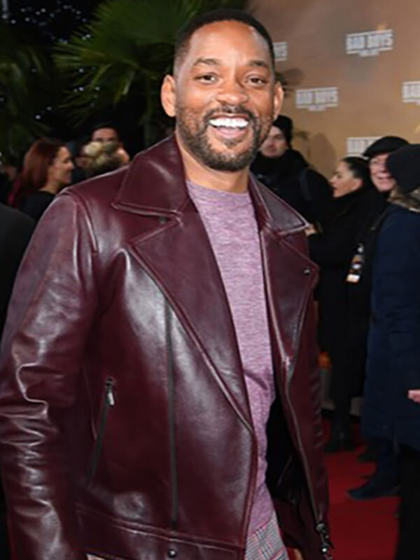 Bad Boys For Life Premiere 2020 Will Smith Brown Leahther Jacket