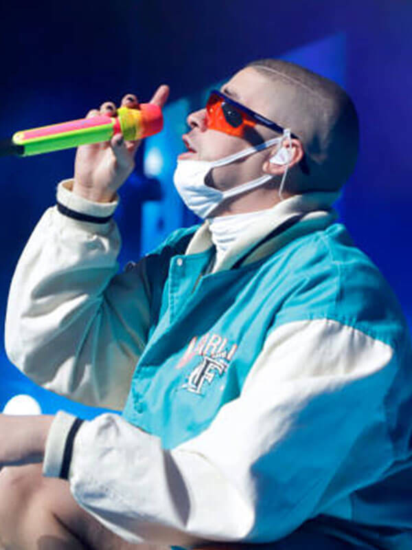 Bad Bunny Spotify Viva Blue Jacket and Short.