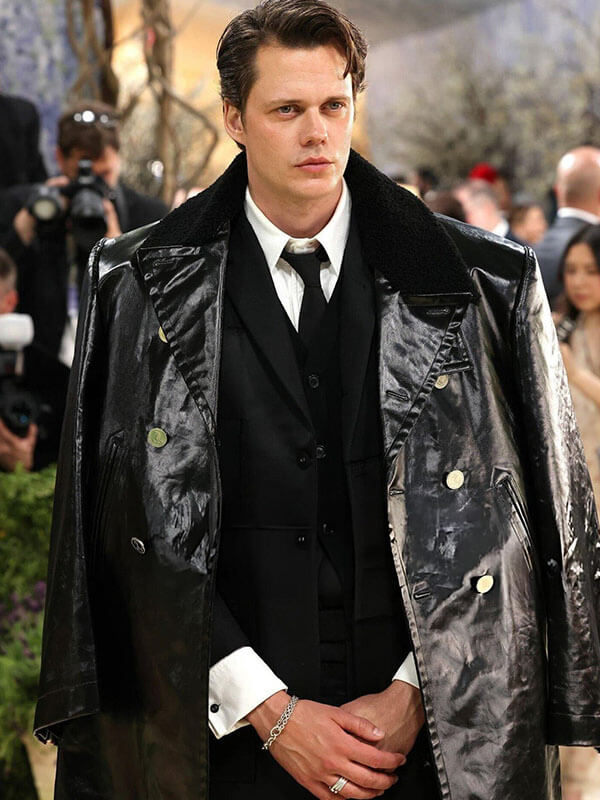 Bill Skasgaard Met Gala 2026 Black Cotton Coat