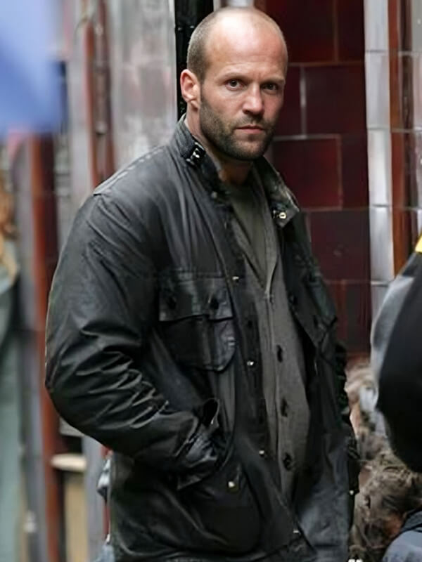 Blitz 2011 Jason Statham Black Leather Jacket