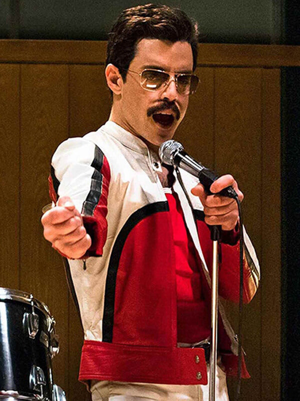 Bohemian Rhapsody 2018 Rami Malek Multi Leather Jacket