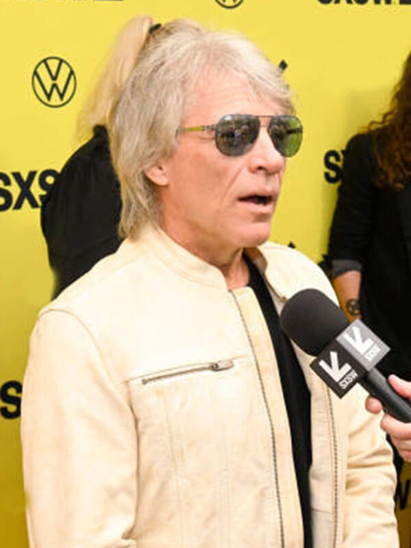 Bon Jovi The Bon Jovi Story Premiere Tan Leather Jacket