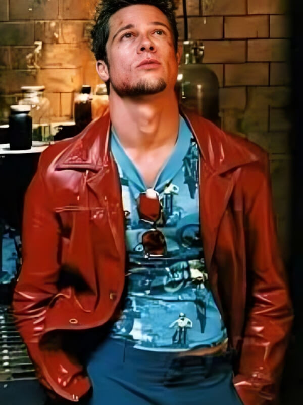 Brad Pitt The Fight Club Leather Jacket