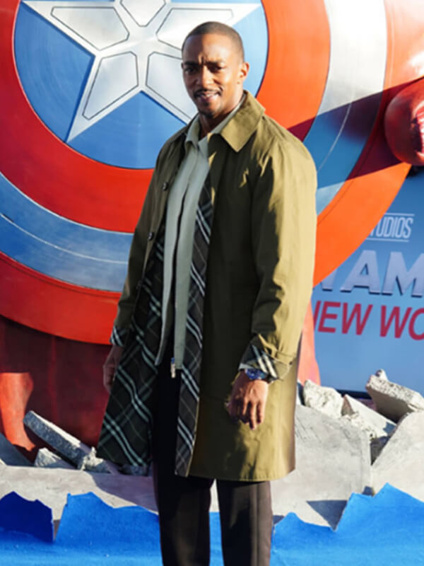 Captain America Brave New World 2025 Anthony Mackie Brown Coat
