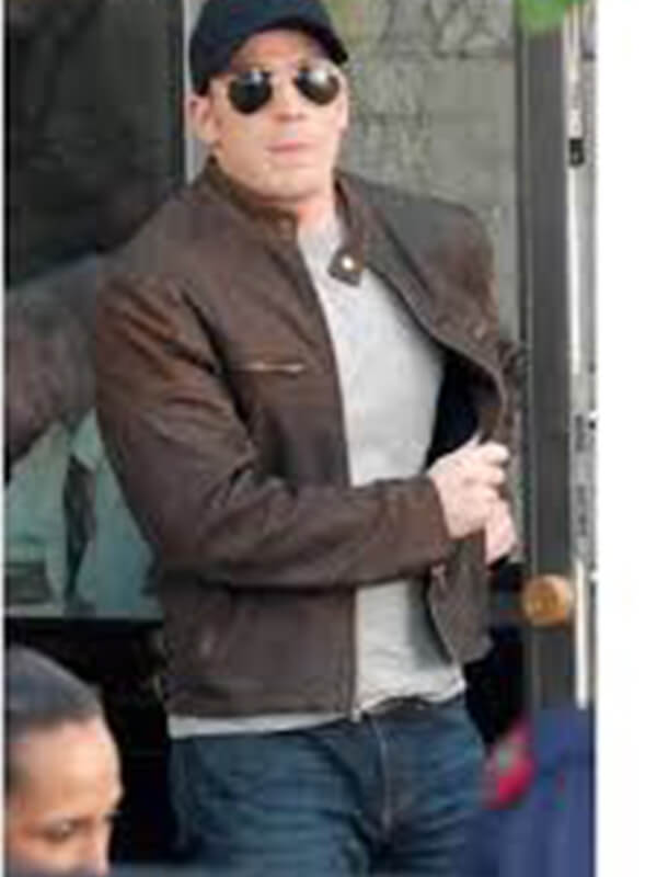 Chris Evans Civil War Captain America Leather Jacket