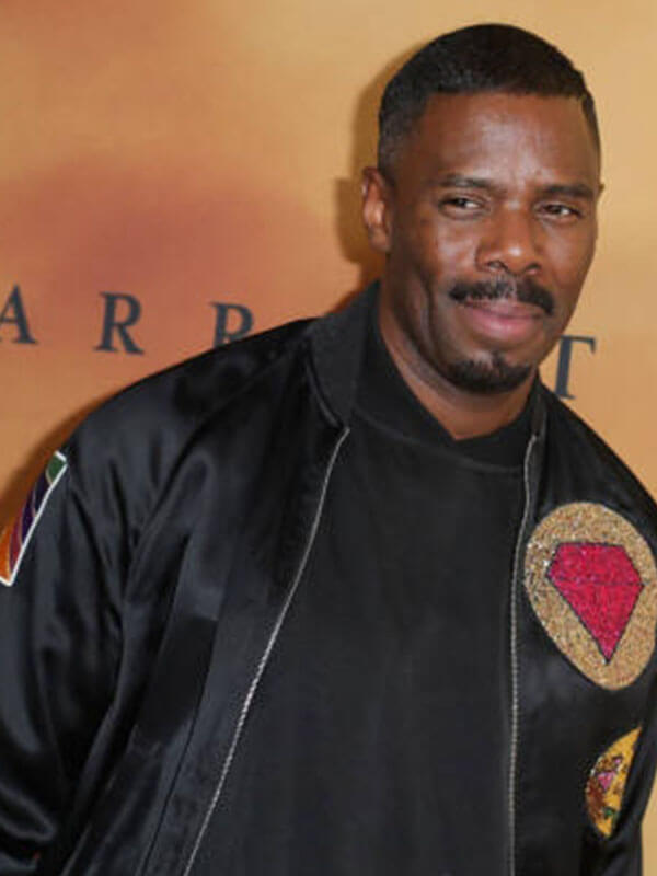 Coleman Domingo Focus Feathers Premiere Black Bomber Jacket