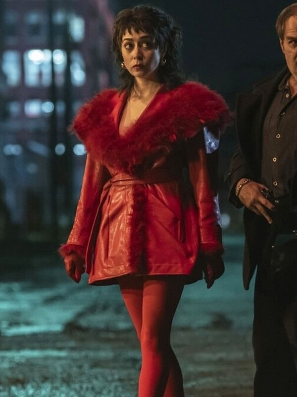 Cristin Milioti The Penguin Season 01 Red Trench Coat