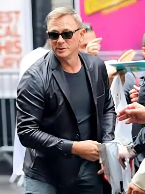 Daniel Caig Black leather Jacket