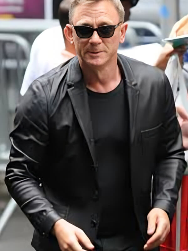 Daniel Caig Black leather Jacket