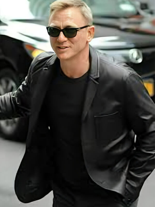 Daniel Caig Black leather Jacket