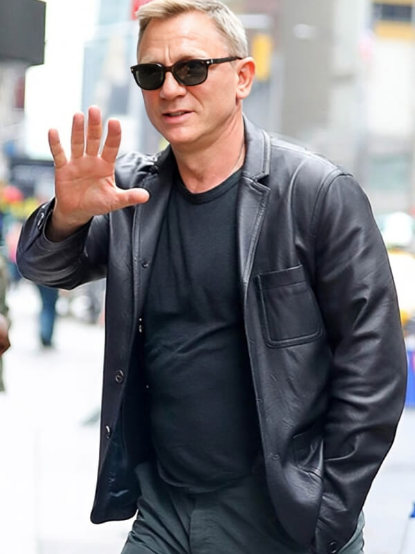 Daniel Caig Black leather Jacket