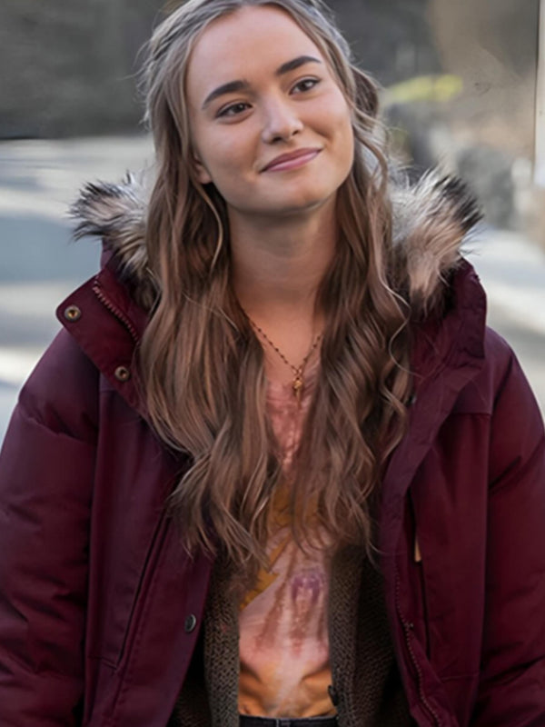 Dexter New Blood 2021 Audrey Bishop Maroon Cotton Jacket