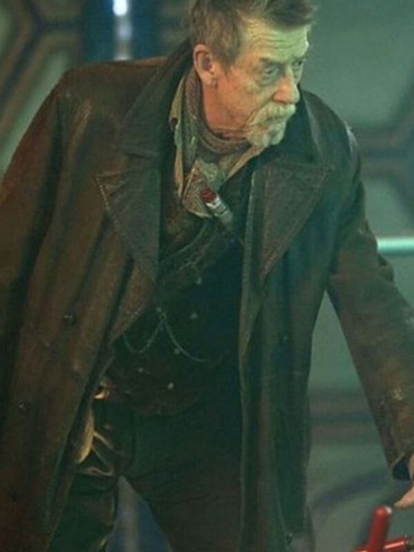 Doctor Who John Hurt Brown Leather Coat