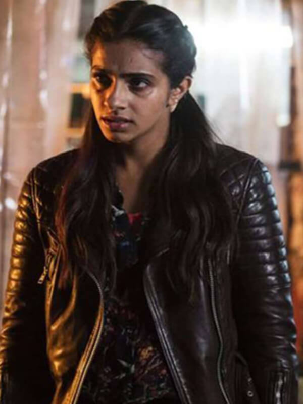 Doctor Who Mandip Gill Black Leather Jacket
