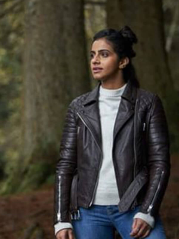 Doctor Who Mandip Gill Black Leather Jacket