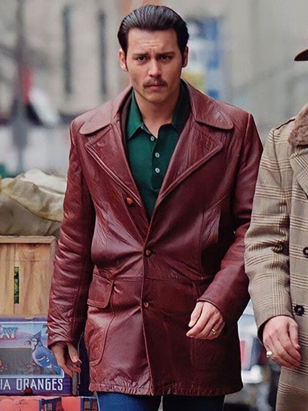 Donnie Brasco 1997 Johnny Depp Leather Blazer