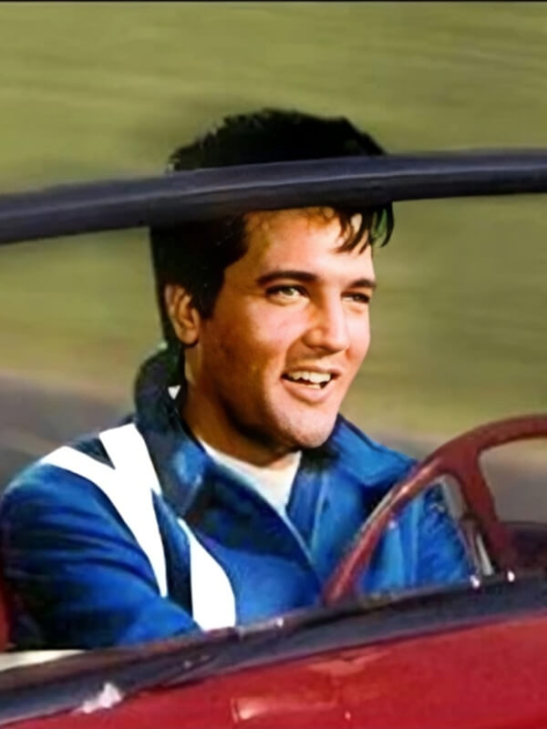 Elvis Presley Speedway 1968 Blue Leather Jacket