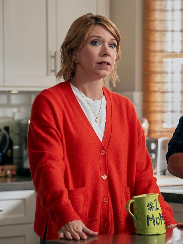 Emily A Man On The Inside Orange Cardigan Jacket