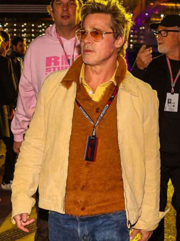 F1 2025 Brad Pitt Tan Brown Cotton Jacket