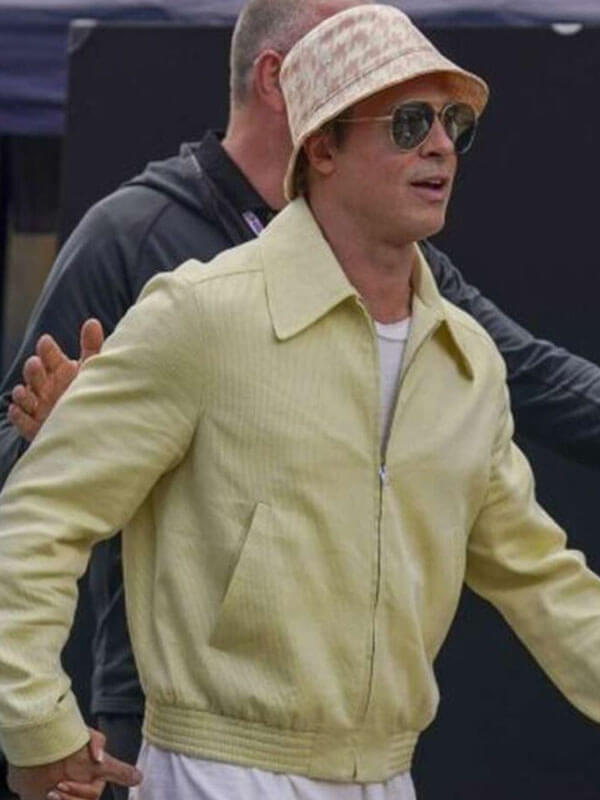 F1 2025 Sonny Hayes Yellow Cotton Jacket