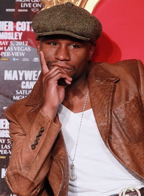 Floyd Mayweather Brown Leather Blazer