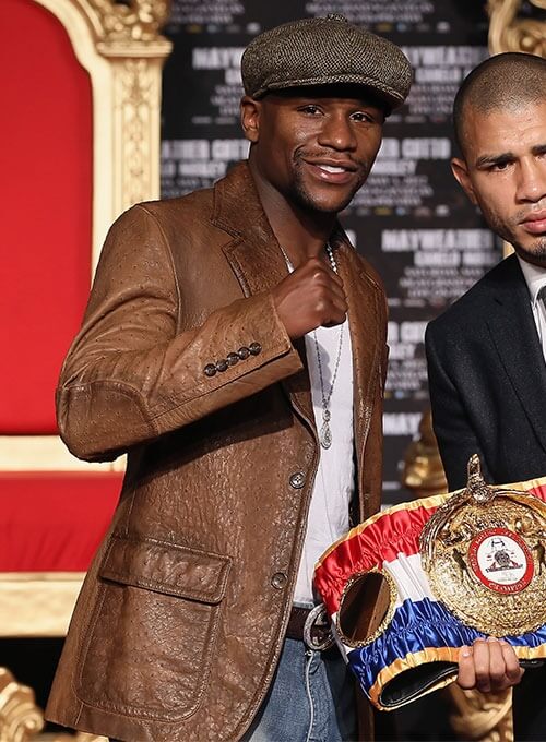 Floyd Mayweather Brown Leather Blazer