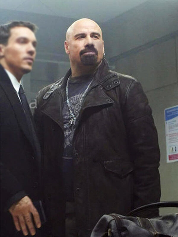 From Paris with Love 2010 John Travolta Black Leather jacket