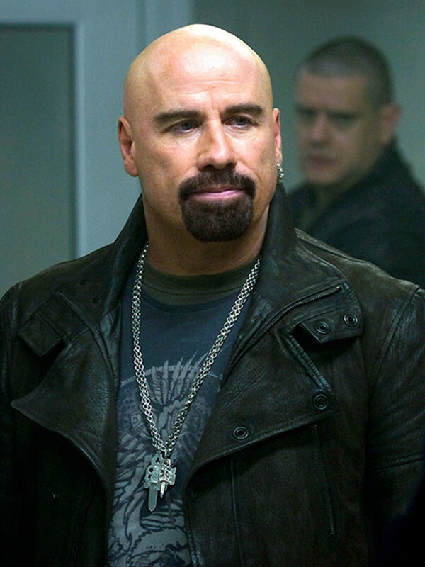From Paris with Love 2010 John Travolta Black Leather jacket