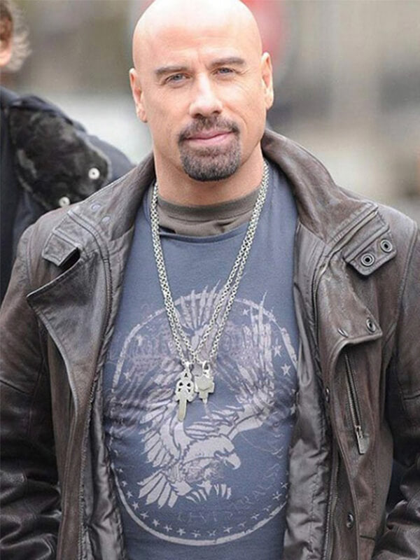 From Paris with Love 2010 John Travolta Black Leather jacket