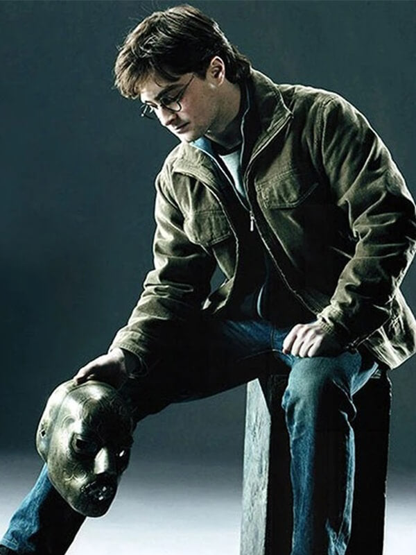Harry Potter and Deathly Hallows 2010 Daniel Radcliffe Grey Suede Leather Jacket