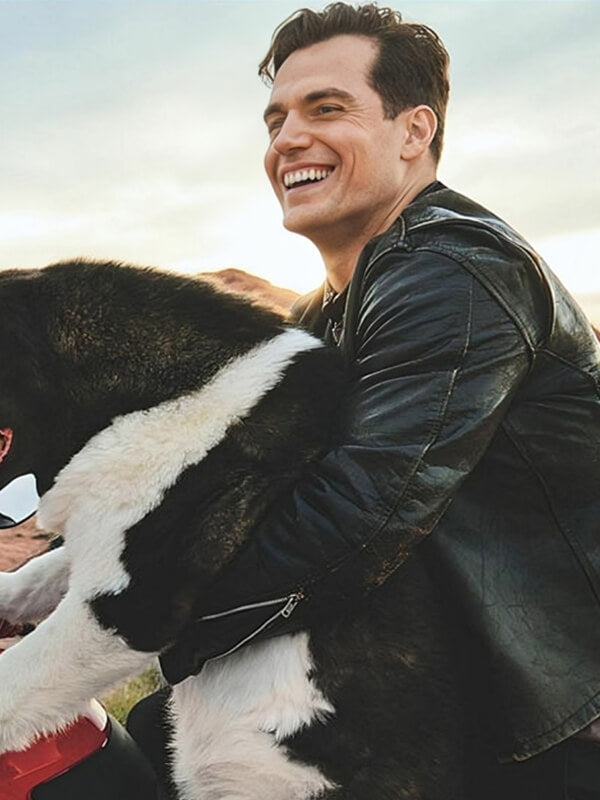 Henry Cavill Black Leather jacket