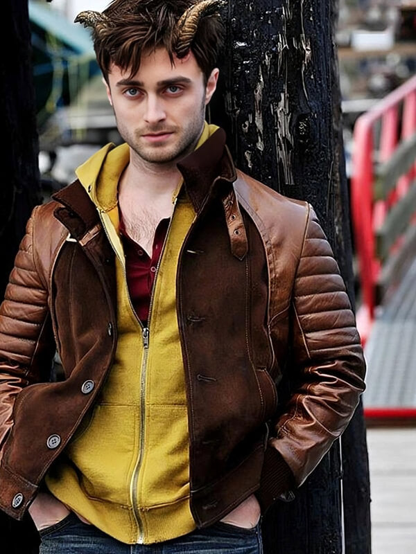 Horns 2013 Daniel Radcliff Brown Leather Jacket