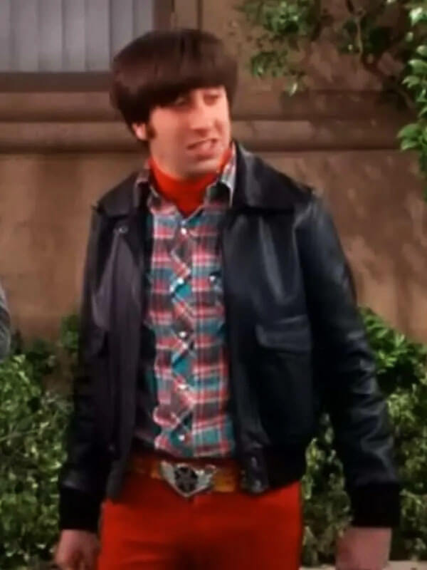 Howard Wolowitz Big Bang Theory Season 08 Black Leather Jacket