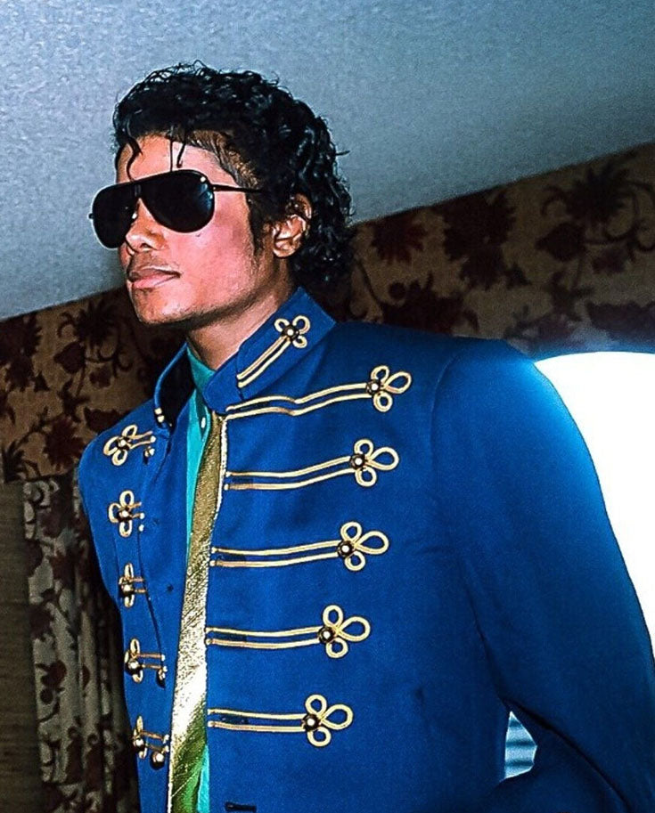 Jaafar Jackson Michael 2026 Blue Cotton Jacket