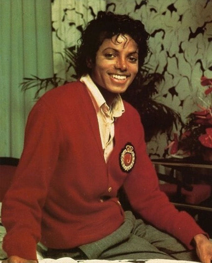 Jaafar Jackson Michael 2026 Red Cardigan Jacket