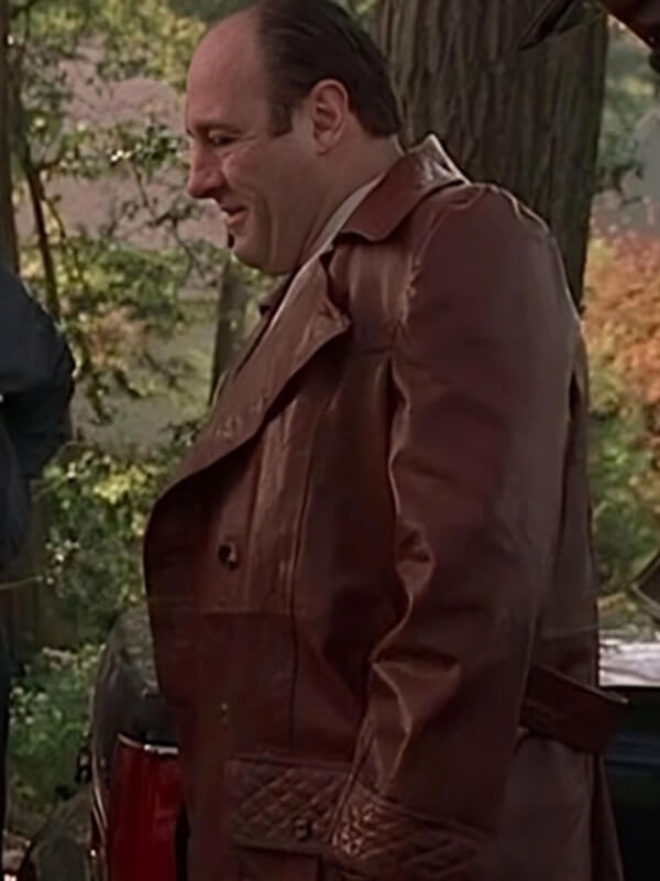 James Gandolfini The Sopranos Leather Coat