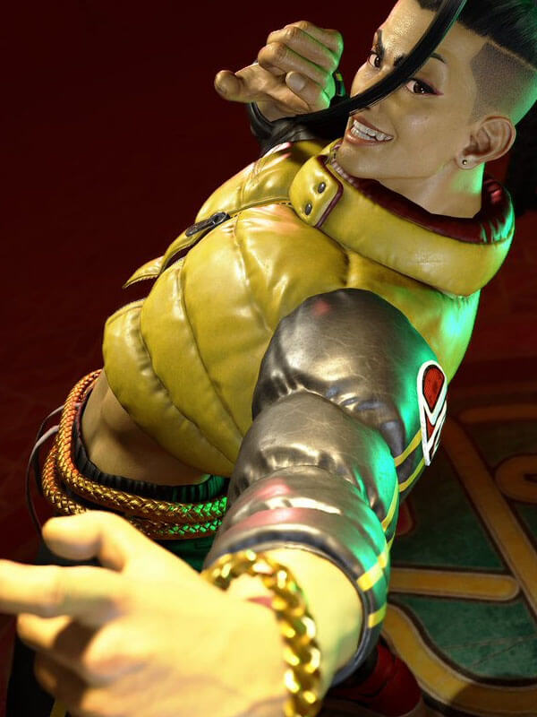 Jamie Street Fighter 6 Puffer Jacket.