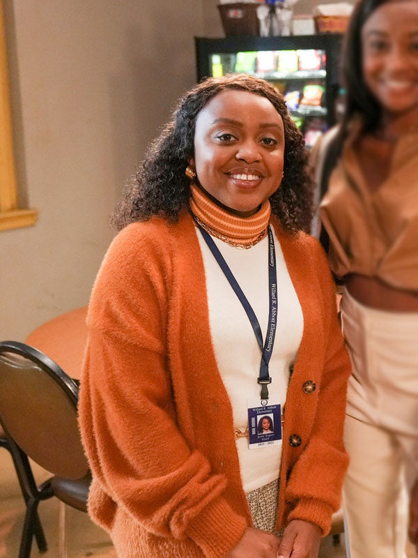 Jiana Teages Abbott Elementary Orange Cardigan Jacket